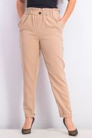 Womens Paperbag Trousers  Khaki - thumbnail
