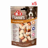 8In1 Flavours Meaty Biscuit 100Mg 32 Xl (Pack Of 5)