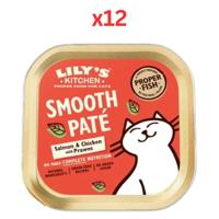 Lily's Kitchen Salmon & Chicken Pate Wet Cat Food 85G (Pack of 12)