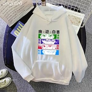 Yu Yu Hakusho Yusuke Urameshi Kurama Hoodie Cartoon Manga Anime Front Pocket Graphic Hoodie For Couple's Men's Women's Adults' Hot Stamping 100% Polyester Casual Daily Lightinthebox