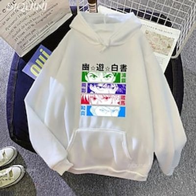 Yu Yu Hakusho Yusuke Urameshi Kurama Hoodie Cartoon Manga Anime Front Pocket Graphic Hoodie For Couple's Men's Women's Adults' Hot Stamping 100% Polyester Casual Daily Lightinthebox