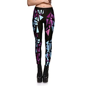 Women's High Waist Yoga Pants Cropped Leggings Tights Tummy Control Butt Lift Quick Dry 3D Print Black  Blue Yoga Fitness Gym Workout Summer Sports Activewear High Elasticity Skinny  Athletic Lightinthebox