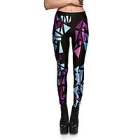 Women's High Waist Yoga Pants Cropped Leggings Tights Tummy Control Butt Lift Quick Dry 3D Print Black  Blue Yoga Fitness Gym Workout Summer Sports Activewear High Elasticity Skinny  Athletic Lightinthebox - thumbnail