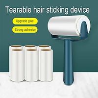 New Tearable Roll Paper Sticky Roller Dust Wiper Pet Hair Clothes Carpet Tousle Remover Portable Replaceable Cleaning Brush Tool Lightinthebox - thumbnail