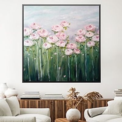 Hand painted Beauty Flowers Bloom In Spring Abstract Oil Painting hand painted Wall Art painting Home Decor Picture Modern artwork pciture On Canvas 100% Handpainted oil painting Lightinthebox