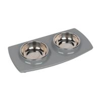 Pawsitiv Tile Dinner Set Bowls Small - Grey