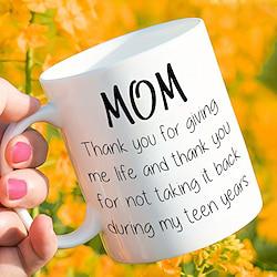 1pc Mother's Day Mugs Gifts For Mom - Giving Me Life Funny Coffee Mug - Best Mom Gifts From Daughter Son Unique Mother's Day Thanksgiving Gift Idea - Good Bday Present For Mother Women - Fun Novelty Mom Mug Lightinthebox