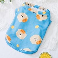 Dog Cat Jumpsuit Cartoon Fashion Cute Holiday Casual / Daily Dog Clothes Puppy Clothes Dog Outfits Soft Blue White Costume for Girl and Boy Dog Cotton XS S M L XL miniinthebox - thumbnail