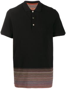 Missoni striped hem polo shirt - Black