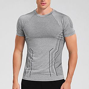 Men's Tee  T-shirt Crew Neck Spandex Sport Athleisure T Shirt Top Short Sleeves Quick Dry Breathable Soft Comfortable Exercise  Fitness Running Everyday Use Casual Daily Outdoor Exercising  Summer Lightinthebox