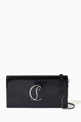 Loubi54 Clutch Bag in Scales Patent Leather