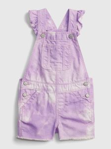 Toddler Tie-Dye Denim Shortalls with Washwell &#153