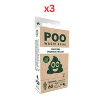 M-Pets Poo Eco Friendly Waste Bags Unscented 60pcs (Pack of 3)