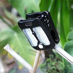 Solar Clamp Light 30LEDs Outdoor Courtyard 2W Super Bright Human Sensing Lighting Garden Terrace Wall Light Fence Light Portable for Camping Adventure Light 1pc Lightinthebox