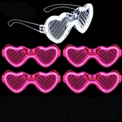 2pcs3pcs5pc Heart Shaped LED Sunglasses Glowing Glasses Glow In The Dark Party Supplies Neon Carnival LED Toys Lightinthebox 2pcs3pcs5pc Heart Shaped LED Sunglasses Glowing Glasses Glow In The Dark Party Supplies Neon Carnival LED Toys Lightinthebox