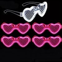 2pcs3pcs5pc Heart Shaped LED Sunglasses Glowing Glasses Glow In The Dark Party Supplies Neon Carnival LED Toys Lightinthebox - thumbnail