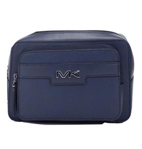 Michael Kors Cooper Small Navy Blue Smooth Leather Double Zip Belt Bag - 66088