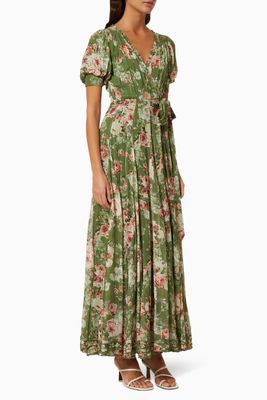 Neem Long Dress in Viscose Georgette Neem Long Dress in Viscose Georgette