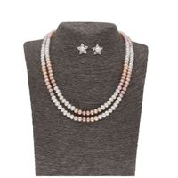 Sri Jagdamba Pearls 2 Line Mutli-Color Button Pearl Set - JPJUN-20-263 - thumbnail