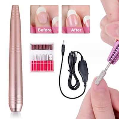 Portable Electric Nail Drill Compact Efile Electrical Professional Nail File Kit for Acrylic Gel Nails Manicure Pedicure Polishing Shape Tools Design for Home Salon Use Rose Gold Lightinthebox