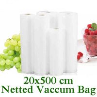 Thickened 20x500 Netted Food Vacuum Bag Food Vegetabel Fruit Meat Fresh Vacuum Sealing Bag