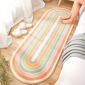Floor Mat, Oval Strip, Bedside Carpet, Household Minimalist Living Room, Bedroom, Room, Thickened Cashmere Bed Front Foot Mat miniinthebox