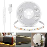 USB LED Strip Light 3 Colors for TV 1-5M USB 5V Flexible Light Strip with Self-adhesive Dimmable Dual Color LED light Strip 2800K-6500K Warm White to Daylight Suitable for Stairs Wardrobes Kitchens Mirrors Lightinthebox