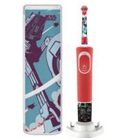 Oral B Vitality D 100 Rechargeable Kids 3+ Years Tooth Brush Star Wars Built In 2 Minute Quadrant Timer 4 Removable Disney Character Stickers With Travel Case - D 1004142K