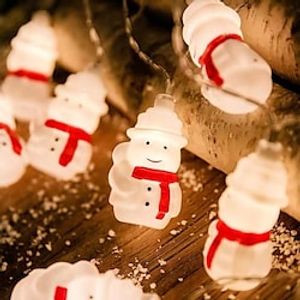 Santa Claus Snowman Christmas Fairy String Lights 1.5M-10LED 3M-20LEDs Battery Powered Christmas Party Holiday New Year Home Decoration Atmosphere Lights Lightinthebox