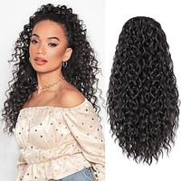 Curly Ponytail Extension Drawstring Ponytail Long Wavy Curly Clip in Ponytails Fake Pony Tails Hair Extensions Synthetic Curly Hair Thick Ponytail Extension Hairpiece Lightinthebox