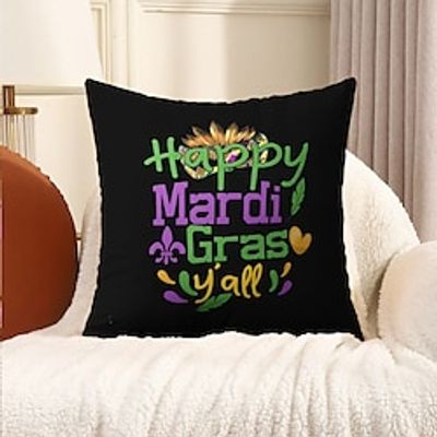 1PC Carnival Day Double Side Pillow Cover Soft Decorative Square Cushion Case Pillowcase for Bedroom Livingroom Sofa Couch Chair Lightinthebox