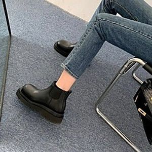 Women's Boots Round Toe PU Solid Colored White Black Lightinthebox