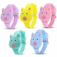 5 Pieces Girls Digital Watches, Cute RabbitSquirrelPandaPigTiger Kids Watches,Different Color LED Wrist Watch for Little Girl Toddler Gifts (Pig) Lightinthebox - thumbnail