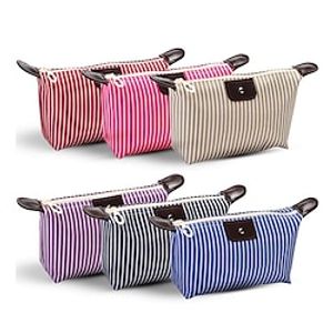 Large Capacity Striped Makeup Bag Foldable Cosmetic Bag For Women Colorful Waterproof Travel Dumpling Storage Bags Mini Cute Toiletry Makeup Tote Bags Purses Lightinthebox