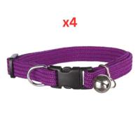 Trixie Elastic Nylon Collar For Cats Purple 20-32cm (Pack Of 4)