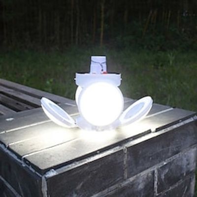 Solar Folding Football Lamp Garage Light LED Rechargeable 5 Modes Waterproof Energy-saving Lamp Emergency Lighting 50W Lightinthebox