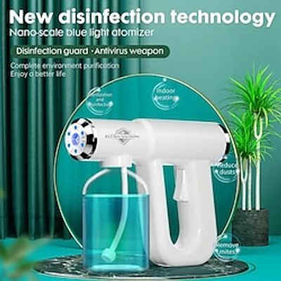 K12 Professional Nano Spray Gun Disinfectant Fogger Machine Rechargeable Atomizer Cordless Handheld Nano Steam Gun With Blue Light For Touchless Sanitization Lightinthebox