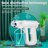 K12 Professional Nano Spray Gun Disinfectant Fogger Machine Rechargeable Atomizer  Cordless Handheld Nano Steam Gun With Blue Light For Touchless Sanitization Lightinthebox