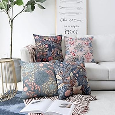 Floral Candy Double Side Pillow Cover 1PC Soft Decorative Square Cushion Case Pillowcase for Bedroom Livingroom Sofa Couch Chair miniinthebox