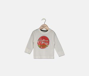 Baby Boys Graphic Long Sleeves Tee  White