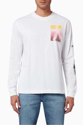 Palm Print T-shirt in Organic Cotton Palm Print T-shirt in Organic Cotton