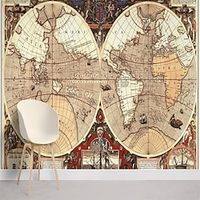 Map Wallpaper Mural Navigation Wallpaper Wall Covering Sticker Peel and Stick Removable PVCVinyl Material Self AdhesiveAdhesive Required Wall Decor for Living Room Kitchen Bathroom Lightinthebox - thumbnail