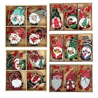 9pcs Cristmas Gnomes Wooden Pendants Christmas Decorations For Home Xmas Tree Christmas Ornaments Navidad Decor New Year Gift Lightinthebox - thumbnail