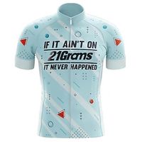 21Grams Men's Cycling Jersey Short Sleeve Bike Jersey Top with 3 Rear Pockets Mountain Bike MTB Road Bike Cycling Breathable Quick Dry Soft Back Pocket Blue Polyester Spandex Sports Clothing Apparel Lightinthebox - thumbnail