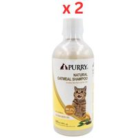 Purry Natural Cat Shampoo with Oatmeal and JoJoba Seed oil (296ml) (Pack of 2)