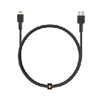 Aukey CB-CL3 MFI Braided Nylon USB C To Lightning Cable, Black