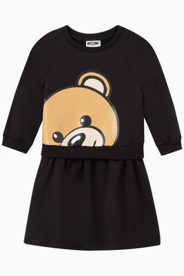 Teddy Bear Print Dress in Cotton