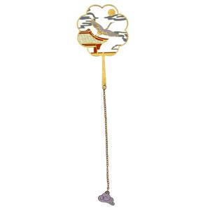 Languo Red Crowned Crane Creative Metal Bookmark