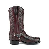 Men's Women Boots Cowboy Boots Walking Classic Casual Outdoor Daily PU Waterproof Comfortable Mid-Calf Boots Loafer Black Dark Red Blue Fall Winter miniinthebox - thumbnail