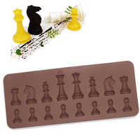 1Pcs DIY Chess Shaped Ice Chocolate Mold Sugar Cake Silicone Mini Cube Tray